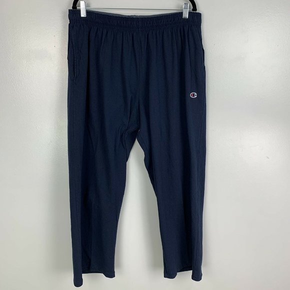 Champion Blue Open Bottom Jersey Pants 